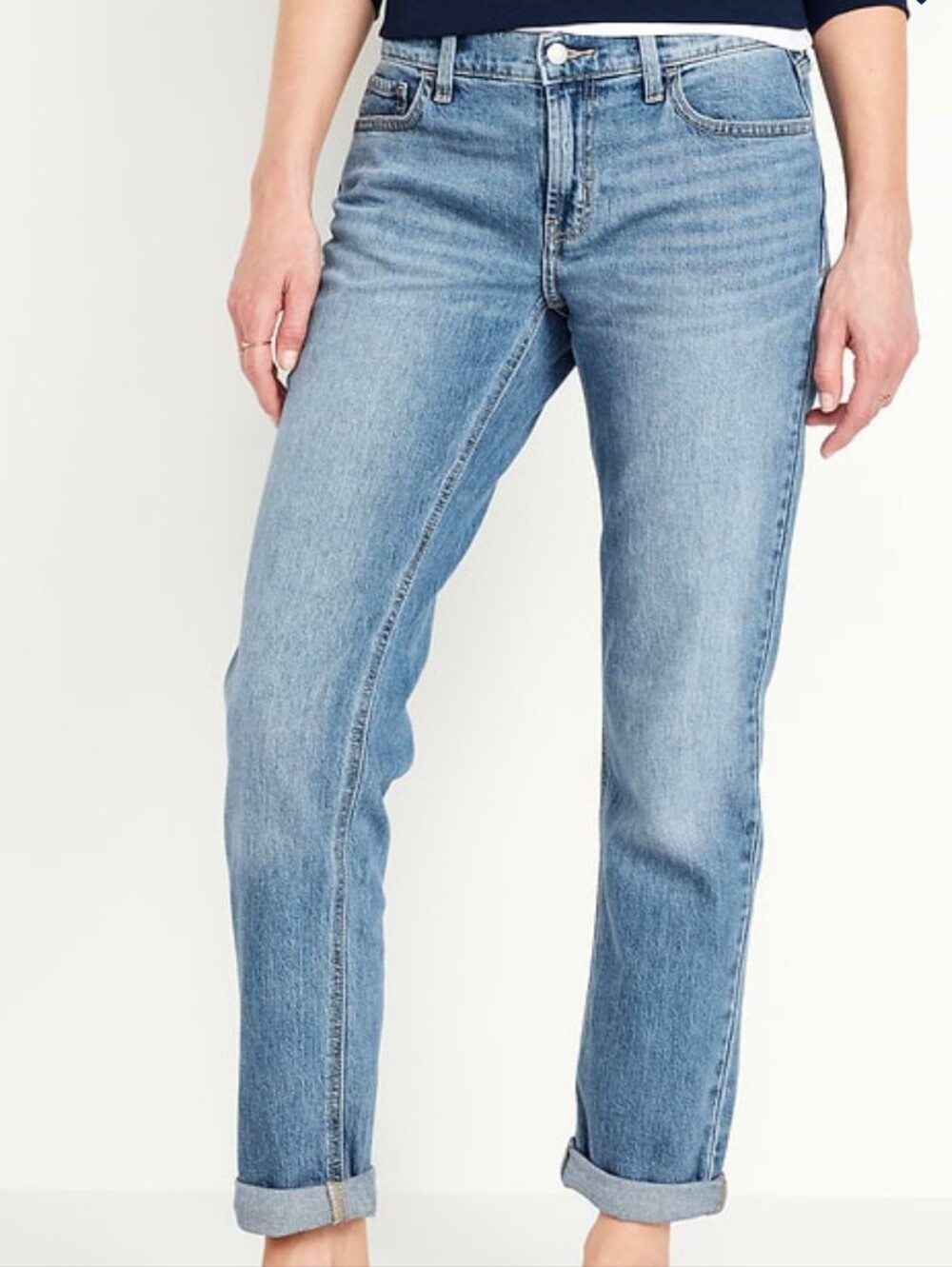 Old Navy Mid Rise Wow Boyfriend Straight Jeans Sz 0 NWT